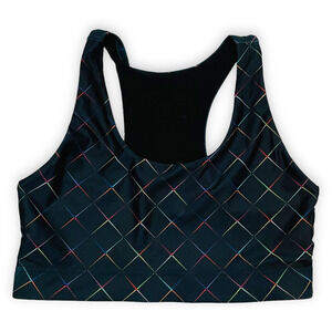🍀Terez Rainbow Seeing Sound Sports Bra Women’s Size Large NWT